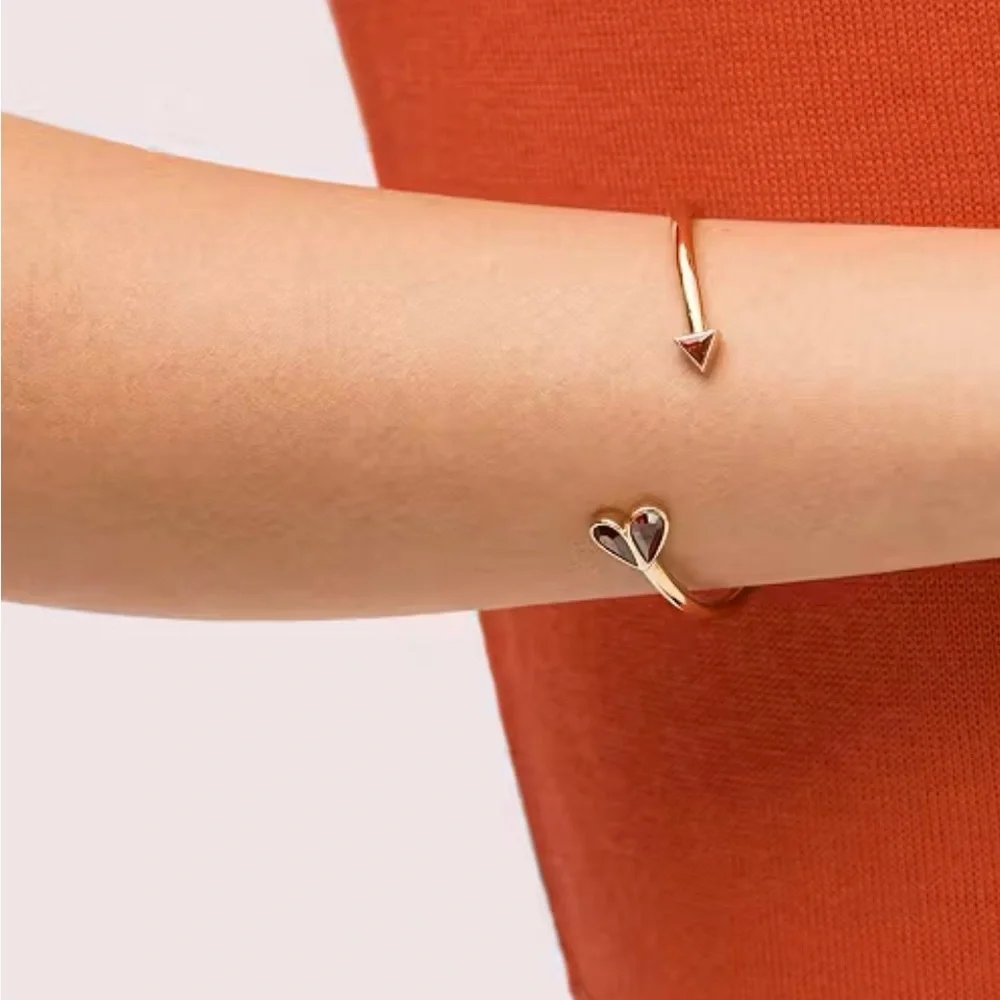 KATE SPADE Rock Solid Open Heart Flex Cuff NWT - Picture 5 of 9
